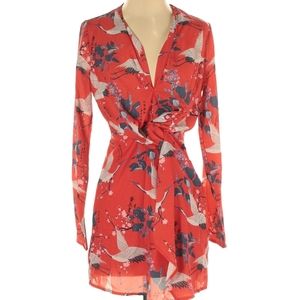 Missguided Red crane dress